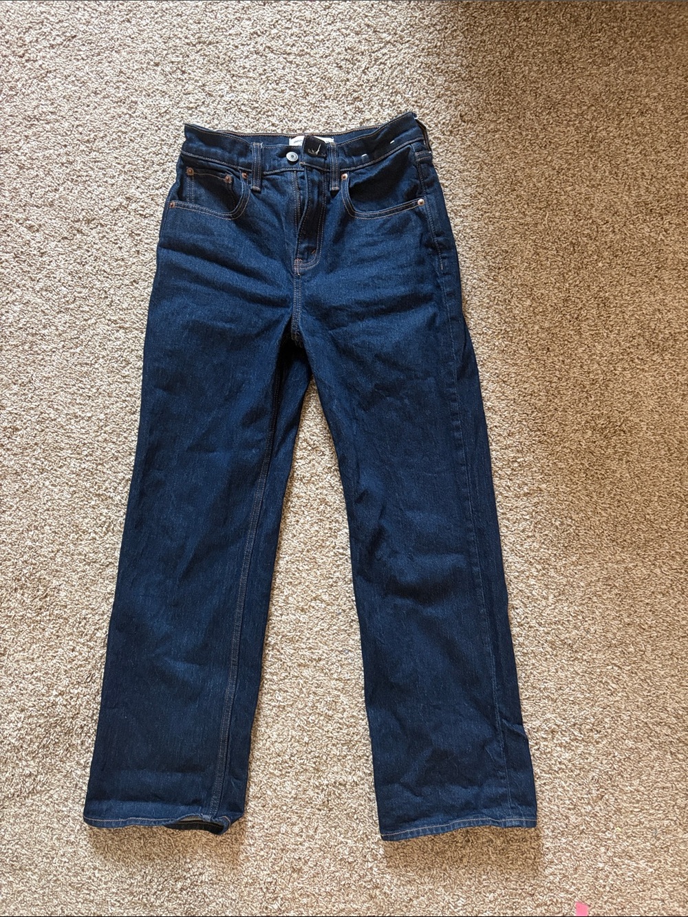 Abercrombie & Fitch Dark Blue Women's Straight-Leg Jeans 25S